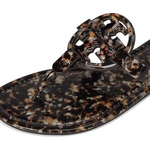 NIB Tory Burch Miller Patent Sandal caramel